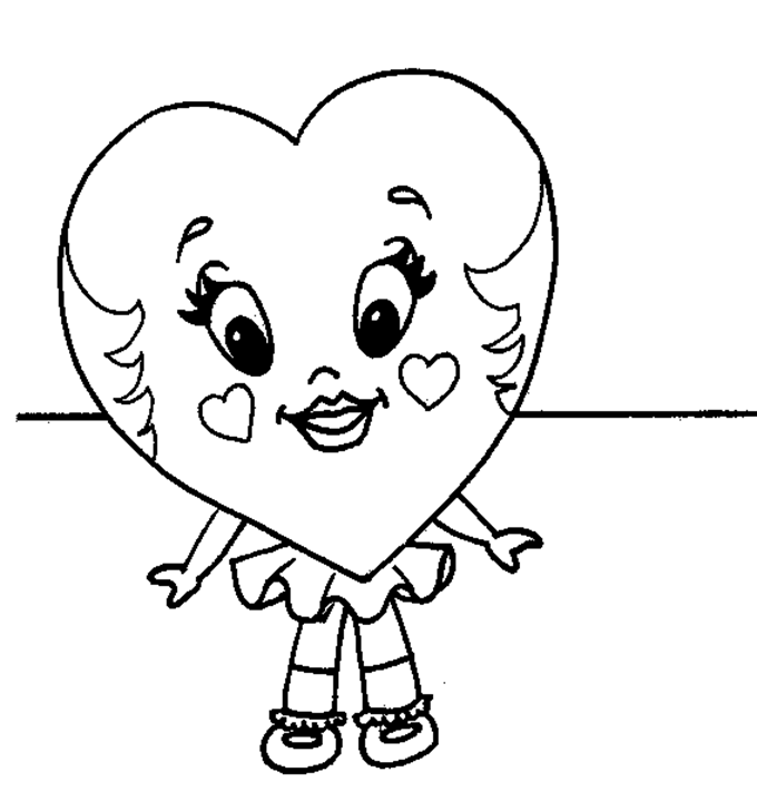 Heart Pictures To Color