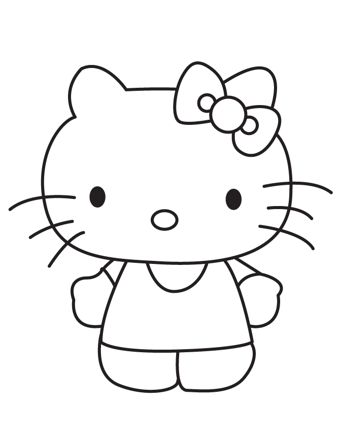 Hello Kitty For Girls Coloring Page | Free Printable Coloring Pages