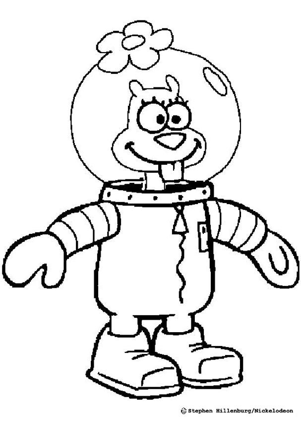 Spongebob Sandy Coloring Pages