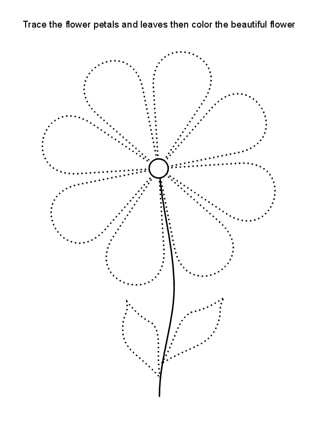 Free Printable Tracing Flower Patterns