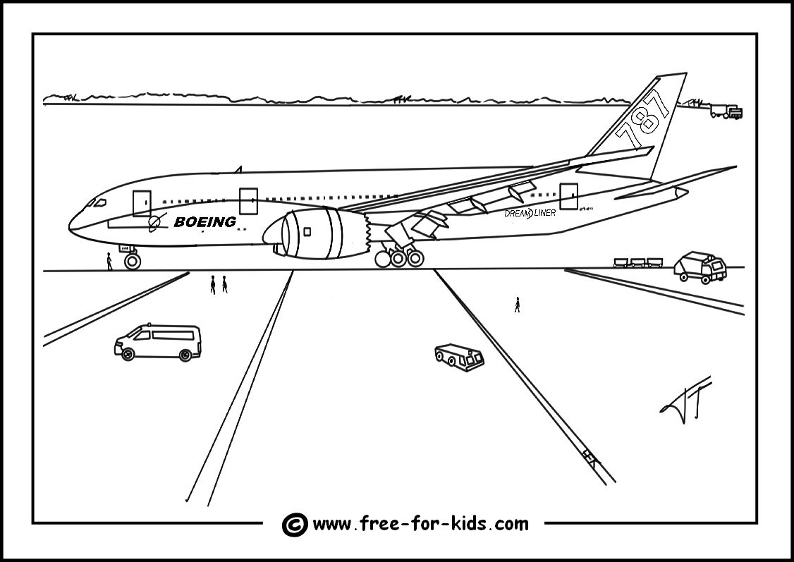Aeroplane Colouring Pages