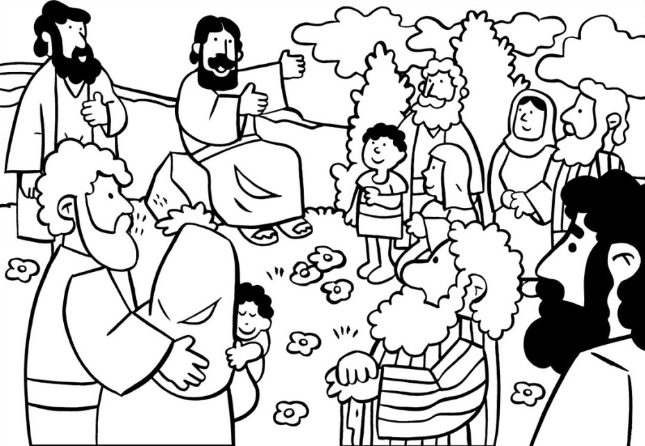Sermont on the Mount coloring pages | The Beatitudes Sermon