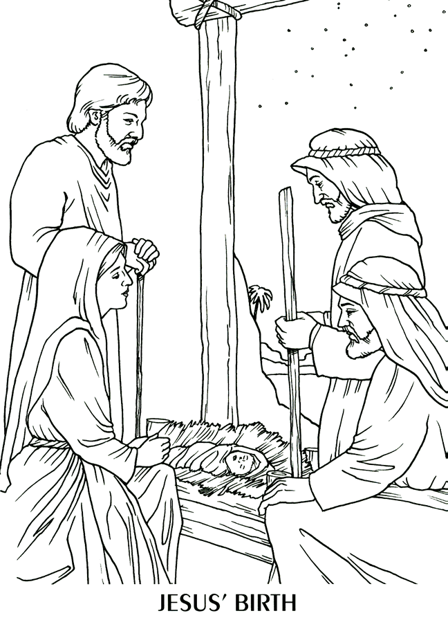 Baby Jesus Coloring Sheets