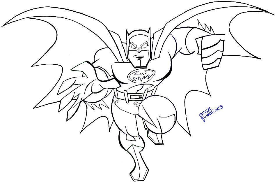 drawing easy sketch batman - Clip Art Library