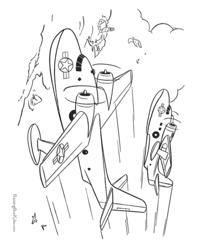 Airplane picture to color
