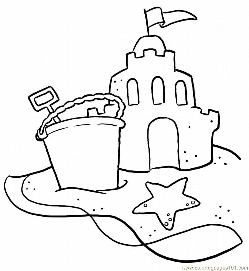 Coloring Pages Beach-scene (Entertainment  Holidays)| free printable