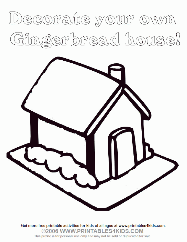 Blank Gingerbread House Template