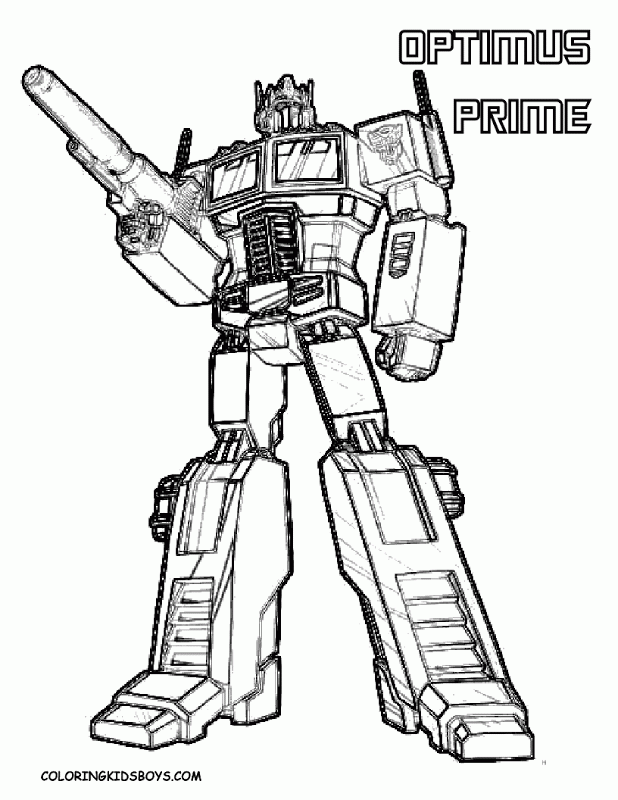 printable coloring pages optimus prime
