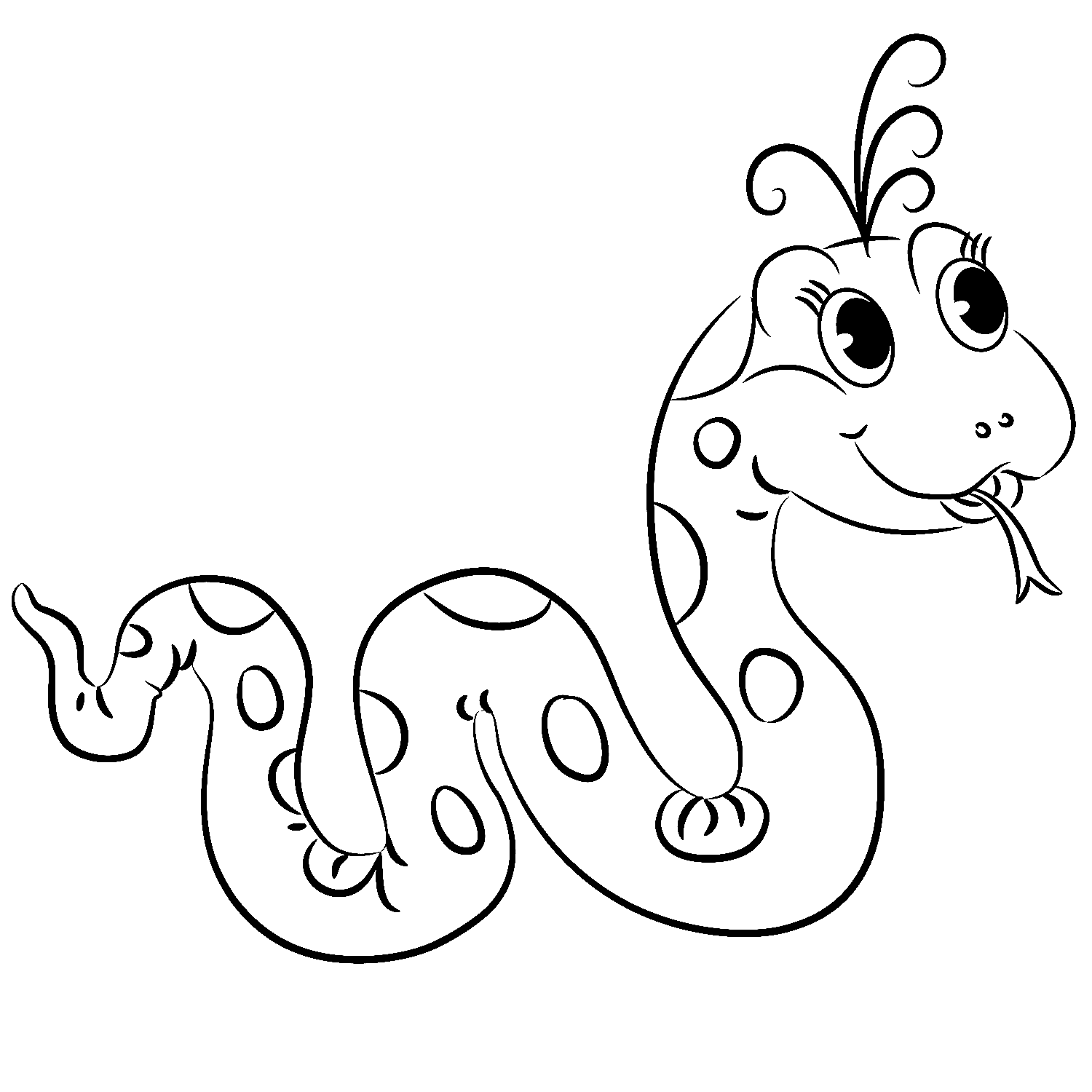 cute snake coloring pages - Clip Art Library