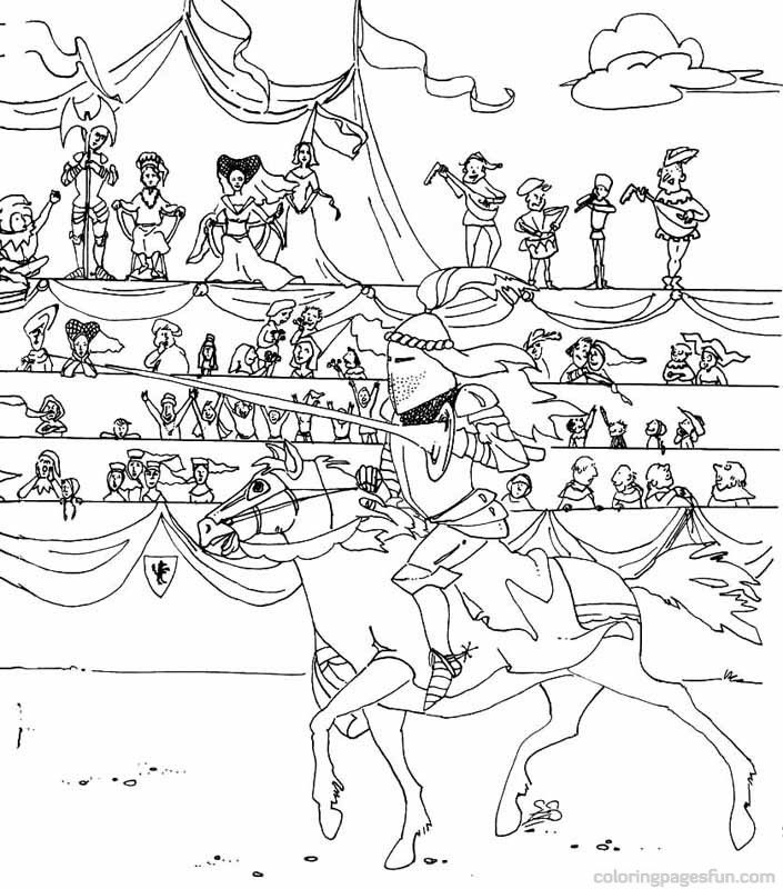 Knights Coloring Page | Free Printable Coloring Pages