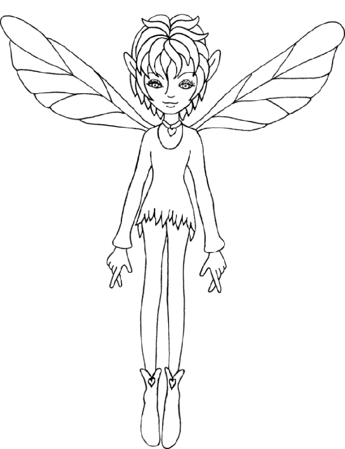 Fairy Coloring Page 