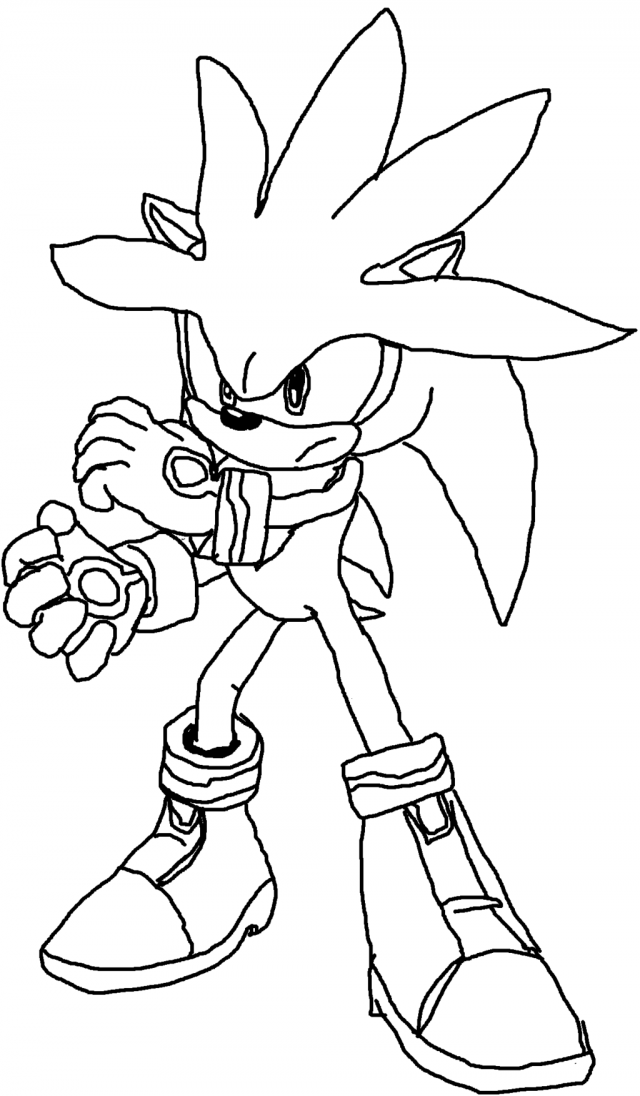 sonic silver coloring pages - Clip Art Library
