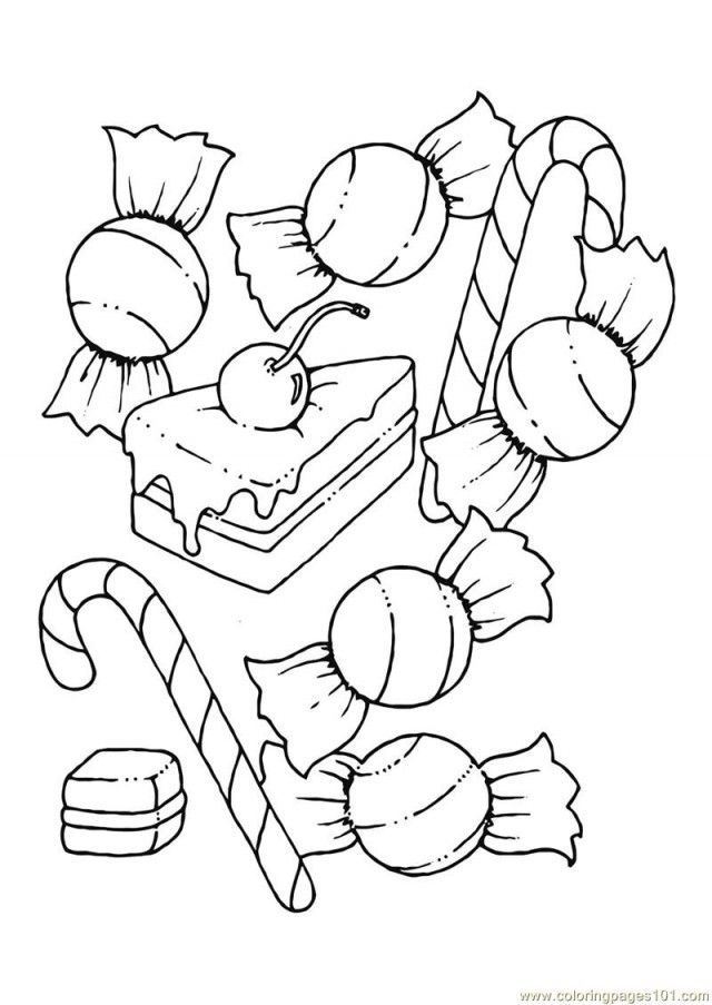 Coloring Pages Candy 39 S Food Fruits Gt Candy Free Printable