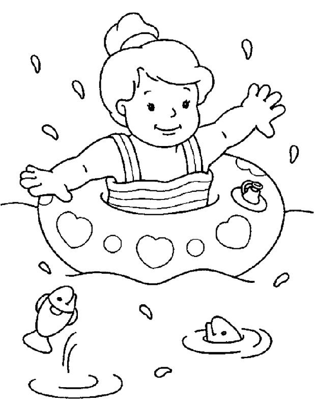 Sweet Beach Coloring Pages