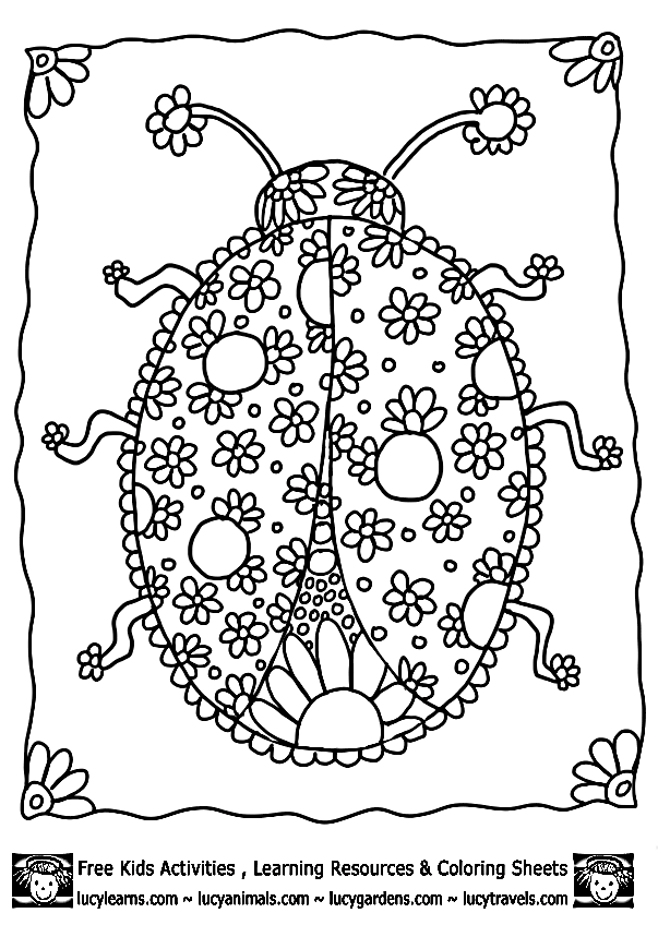 Blank Coloring Pages Ladybug | Free Printable Coloring Pages