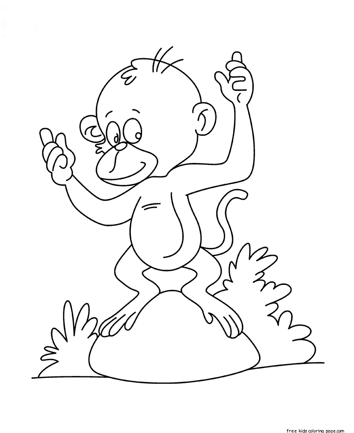 Baby Monkeys Coloring Pages