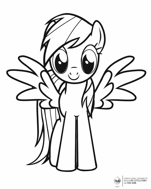 My Little Pony Páginas para colorir Rainbow Dash - GBcoloring