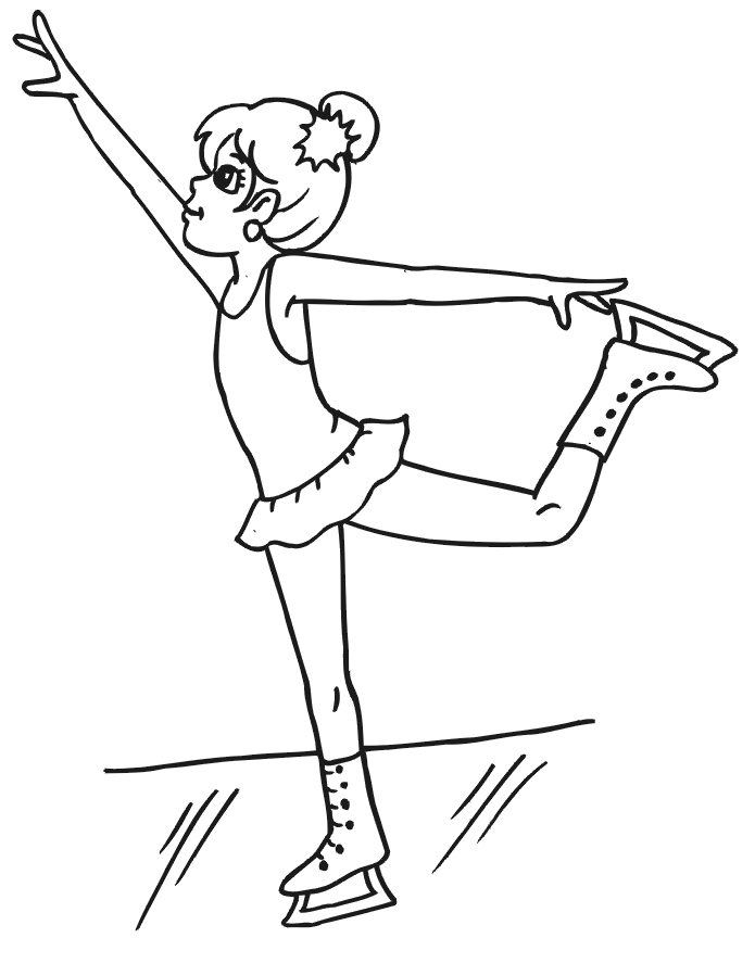 Skate Boarding Girl Coloring Pages 8