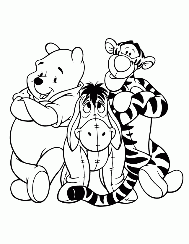 Free Classic Winnie The Pooh Coloring Pages Download Free Classic 