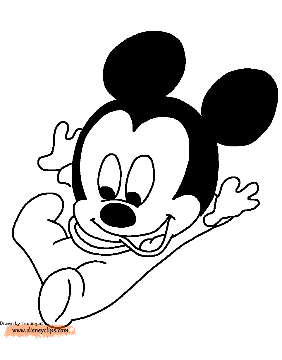 Free Easy Baby Disney Coloring Pages, Download Free Easy Baby Disney ...
 Cute Baby Mickey Mouse Drawings