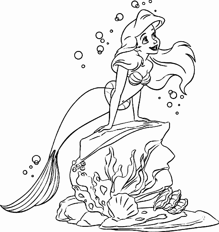 Download Ariel Little Mermaid Disney Princess Coloring Pages
