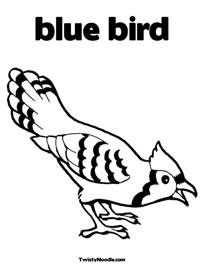 Blue Bird Coloring Page | Free Printable Coloring Pages