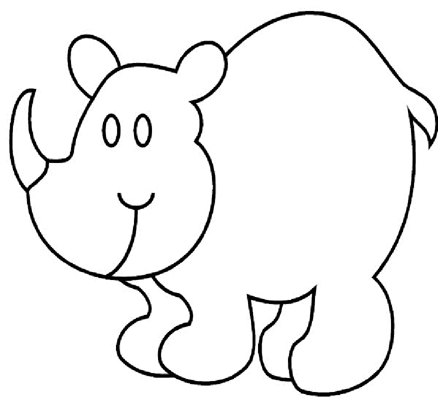 Rhino Coloring Page | Free Printable Coloring Pages