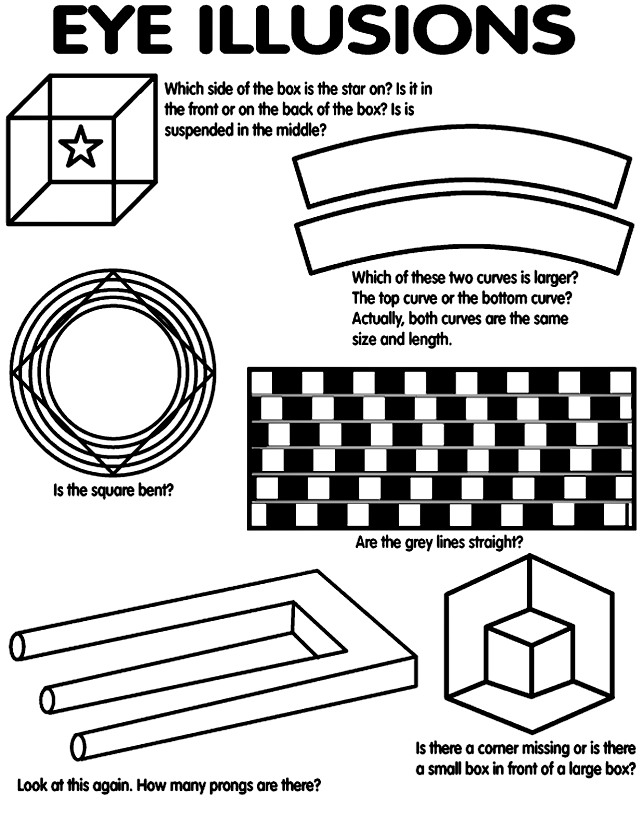 Optical Illusion Coloring Pages Printable