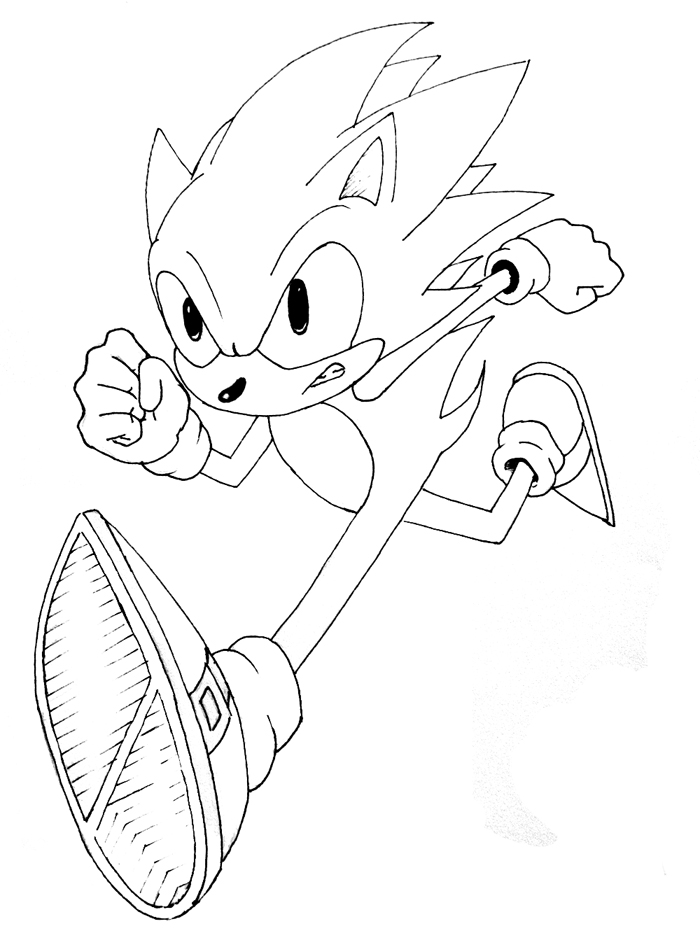 Dark Sonic Coloring Pages: Bring the Edge and Attitude to Your