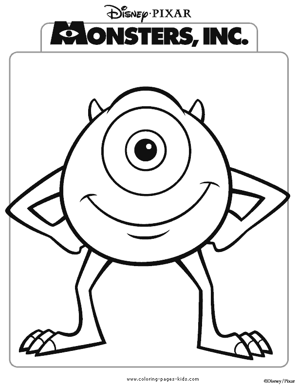 Monsters inc coloring pages | Coloring Pages for Kids!