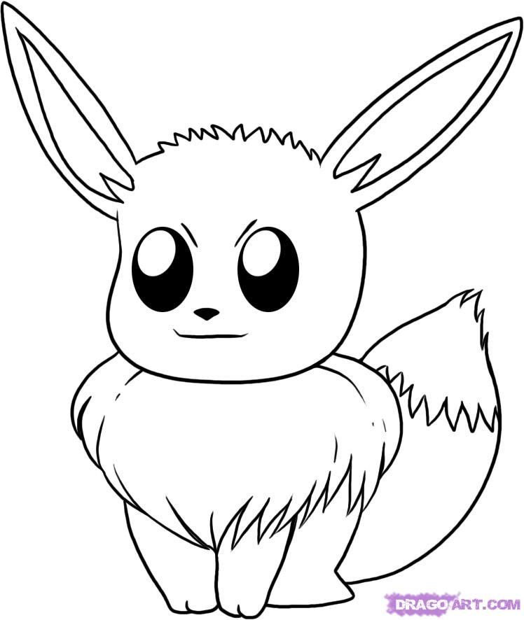 pokemon eevee para colorir - Clip Art Library