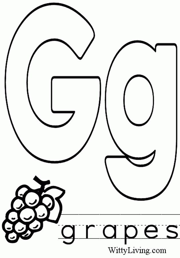 G is for Girls Coloring Page Free Printable, Cursive Font – The Art Kit