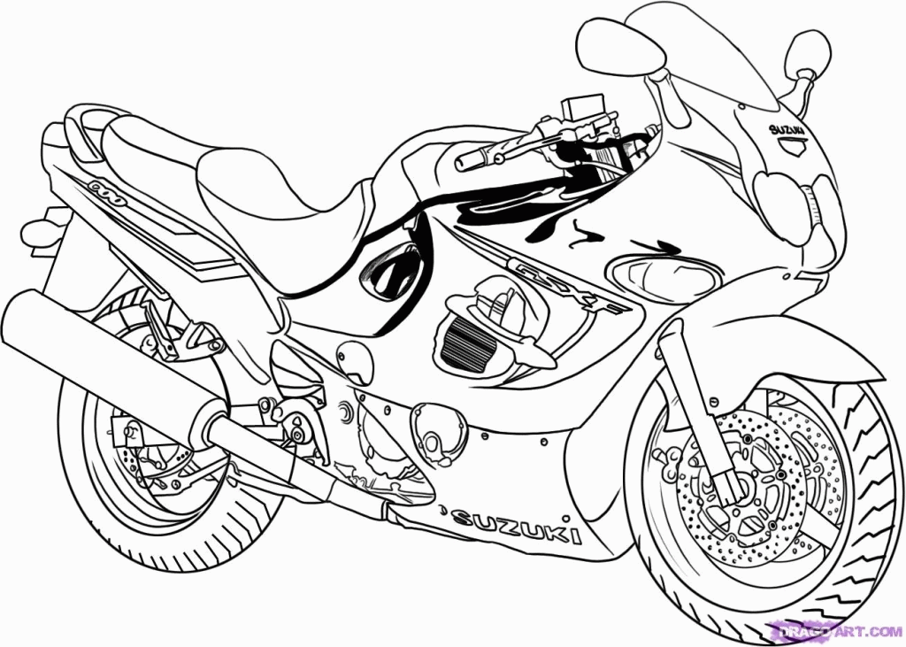 free motorcycle| Coloring Pages for Kids | The Coloring Pages
