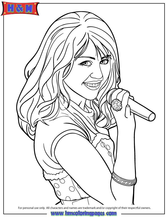 hannah montana coloring pictures