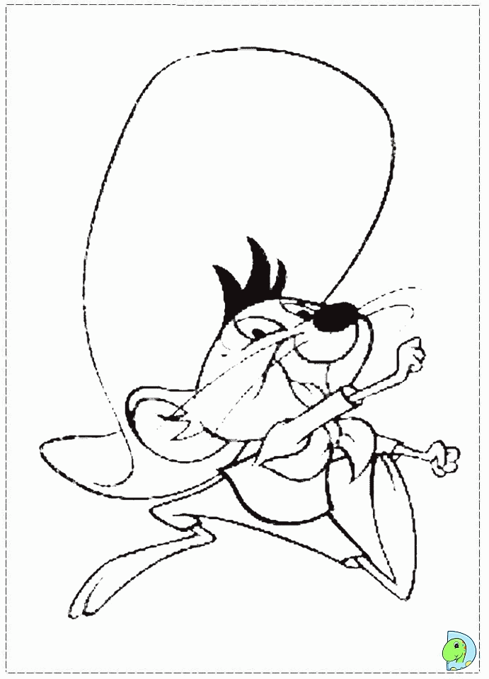 Easy Speedy Gonzales Coloring Page - ColoringAll