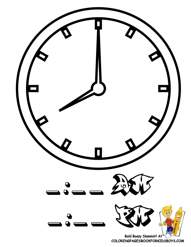 Desenhos de Relógio para colorir - Tudodesenhos