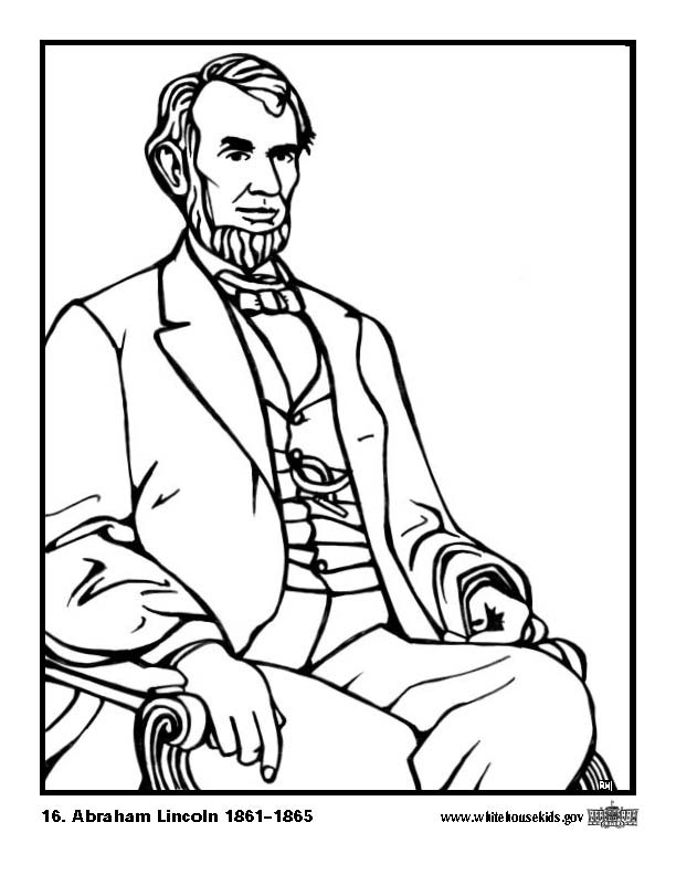 abraham lincoln coloring pages - Clip Art Library