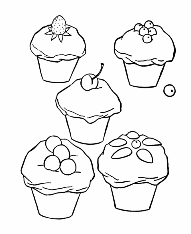 Pin Coloring Pages Free Printable Kids Birthday Tea And Cake Cake