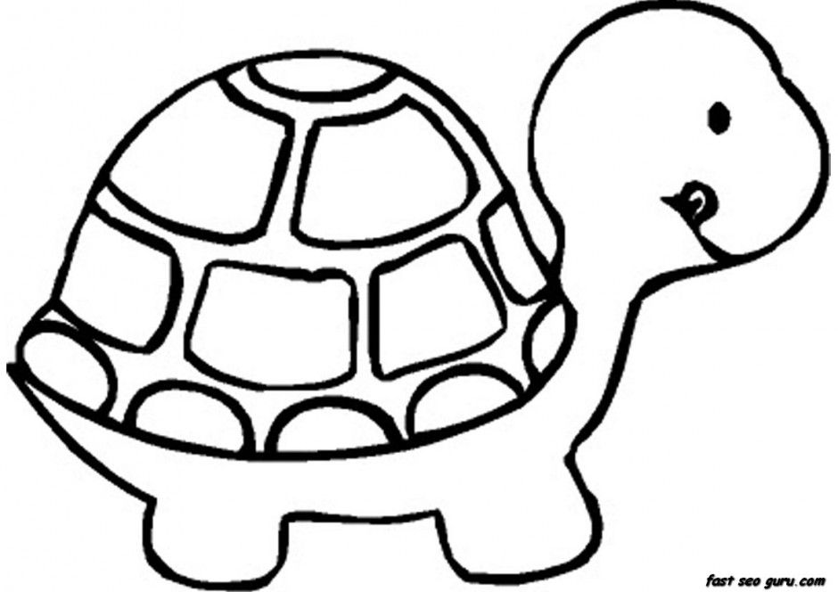 coloring book pages turtle - Clip Art Library