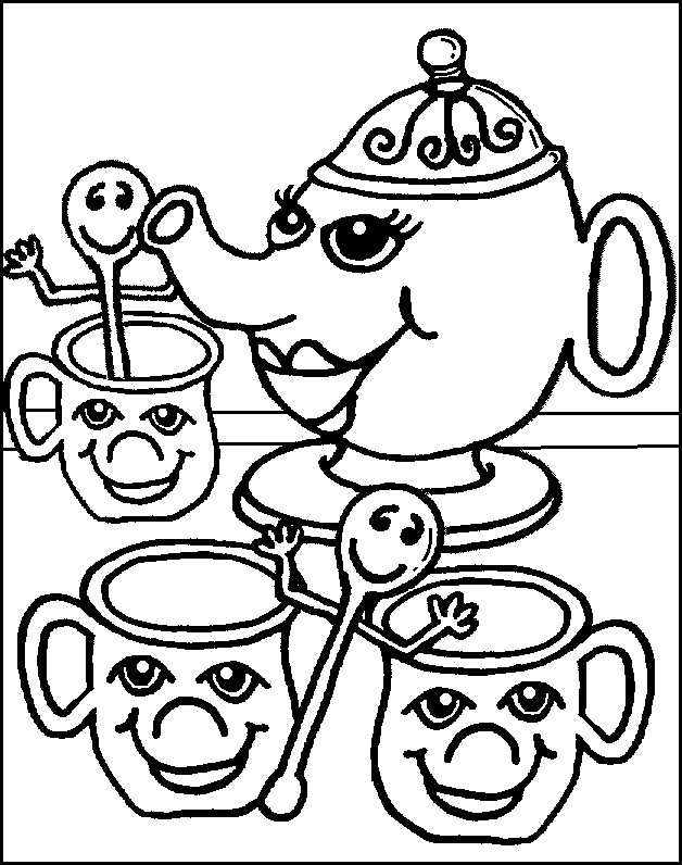 Fancy Nancy Tea Party Coloring Pages