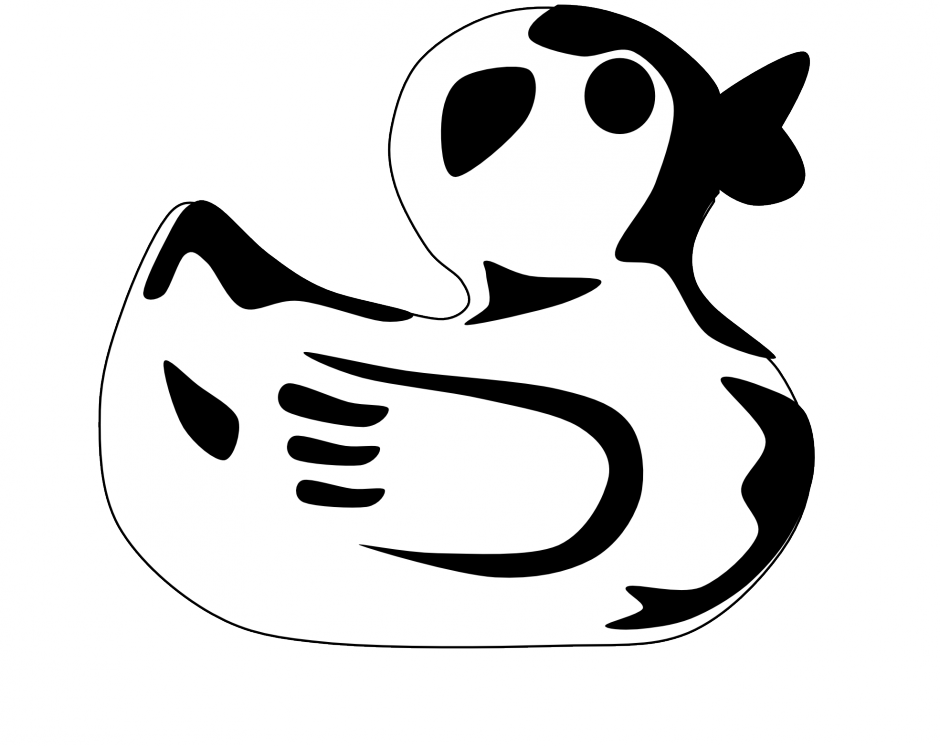 Rubber Ducky Coloring Page