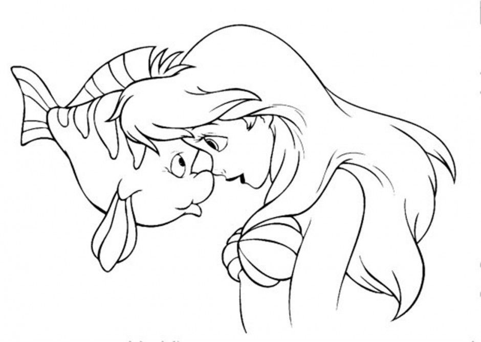 Disney Princess Ariel And Eric Coloring Pages Printable Coloring