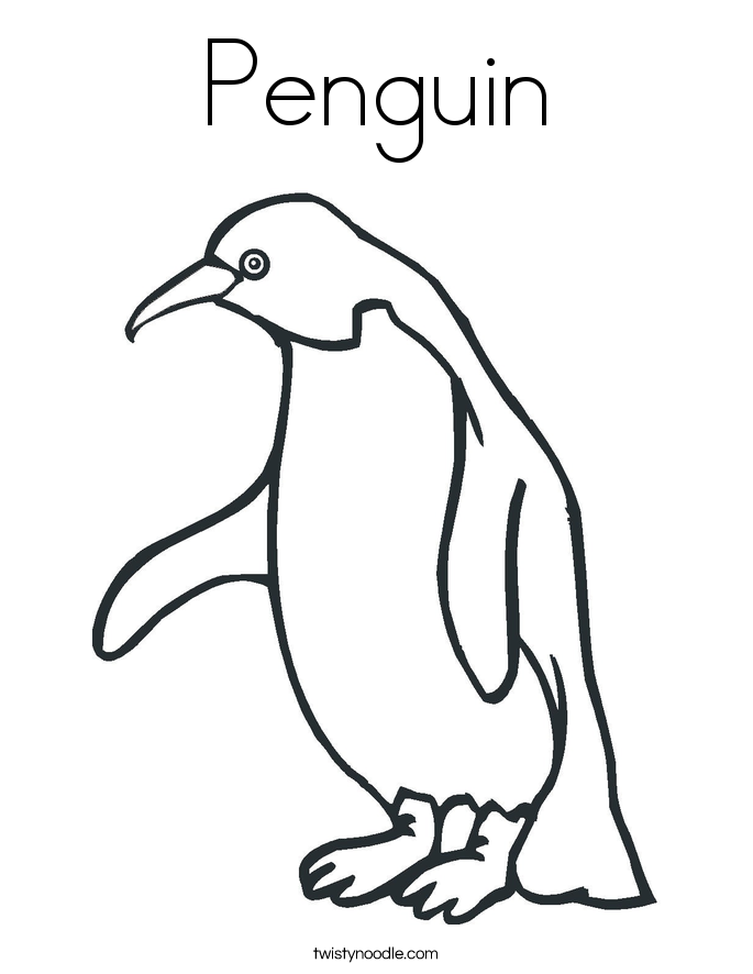 Baby Penguin Coloring Pages