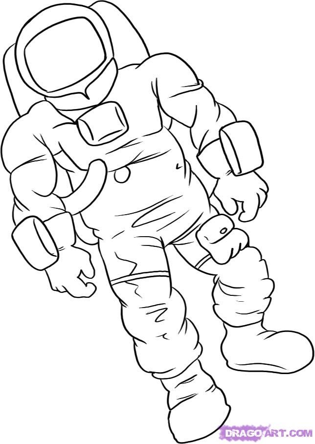 draw an astronaut in space - Clip Art Library