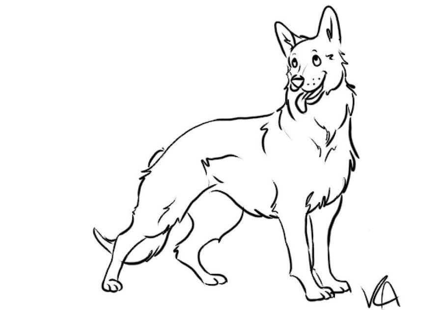 german shepherd coloring pages for kids - Clip Art Library