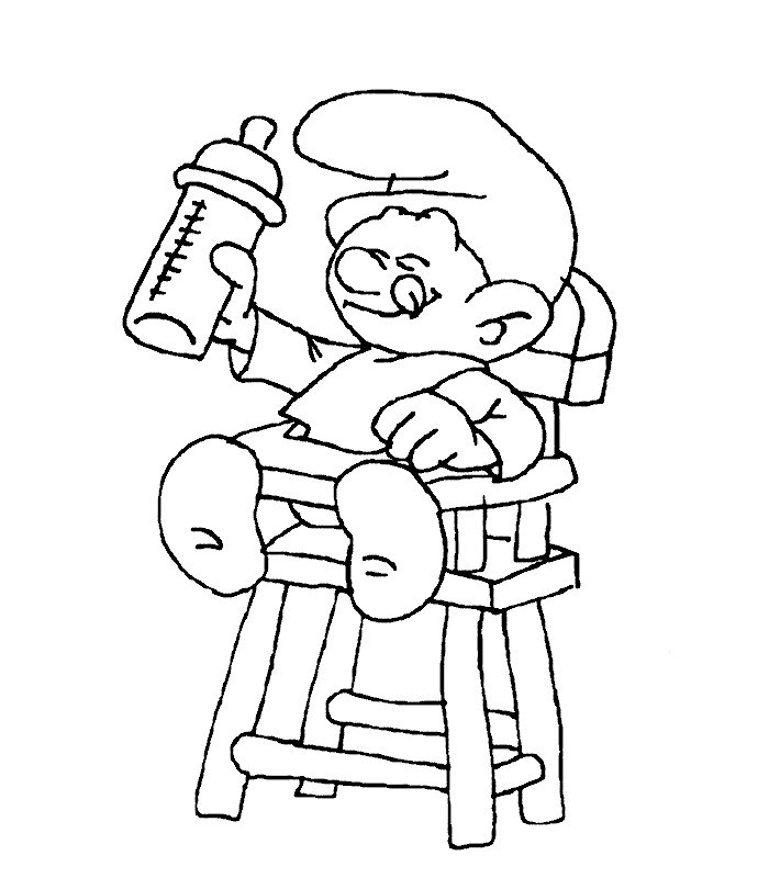  Cute Baby Smurf Coloring Page