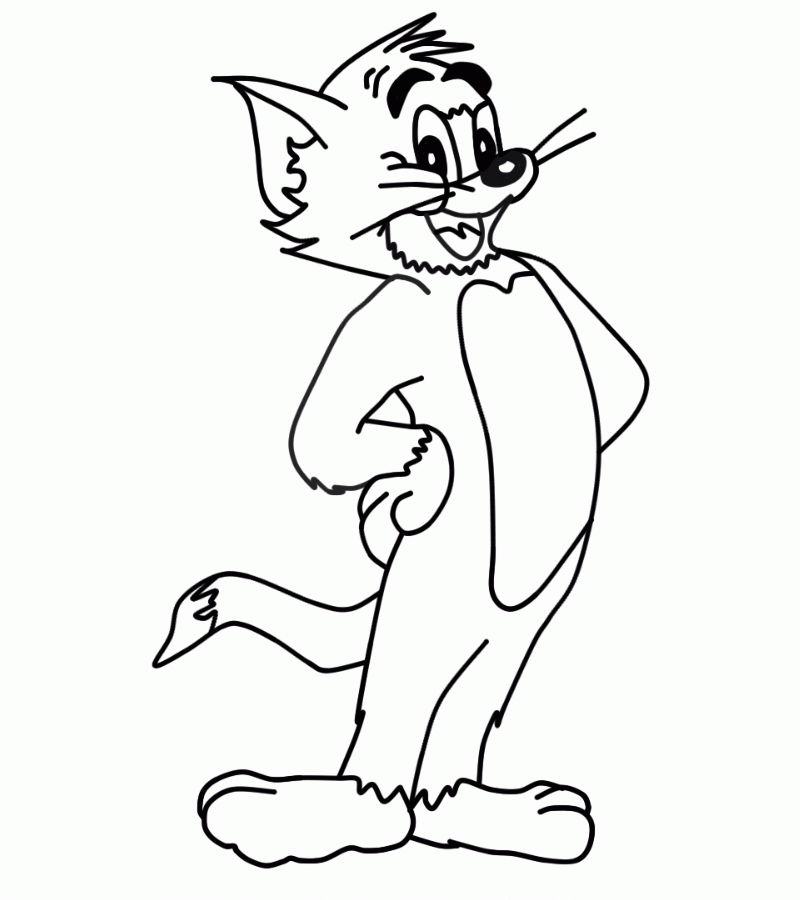 How to draw Tom from Tom and Jerry mn