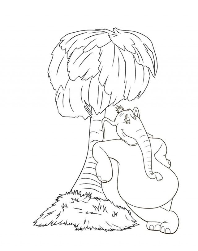 horton hatches the egg coloring page