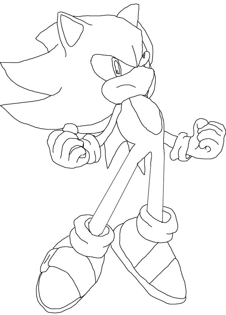 dark sonic coloring pages - Clip Art Library