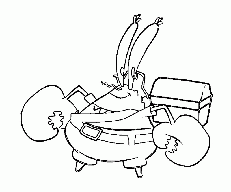 Mr Krabs Coloring Page